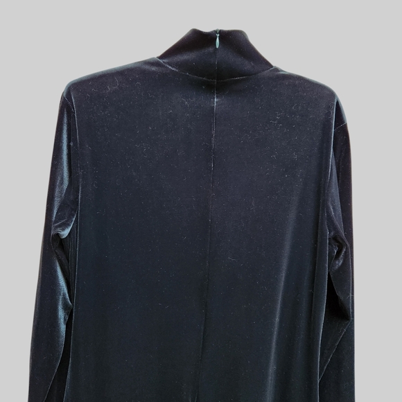 Jones New York Maxi Dress Black Velveteen - Picture 4 of 6